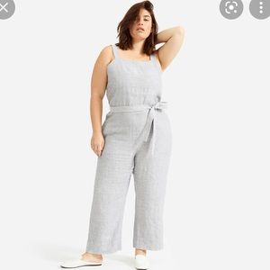Everlane Square Neck Linen Jumpsuit